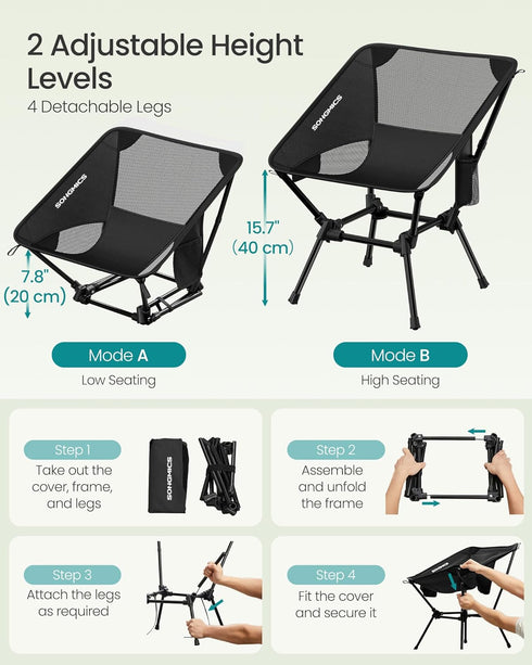Lightweight Folding Beach Chair with Adjustable Height - Perfect for Outdoor Adventures
