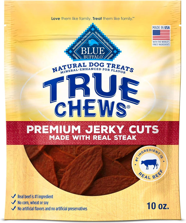 Blue Buffalo True Chews Premium Jerky Cuts Dog Treats, Made in the