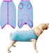 Dog’s Recovery Suit Post Surgery Shirt for Male Female Dog, E-Collar Alternative Wound Protective Clothes (Purple