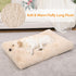 KSIIA Washable Dog Crate Bed, 41x27 Inch Camel, Deluxe Plush Anti-Slip Thick Kennel Pad