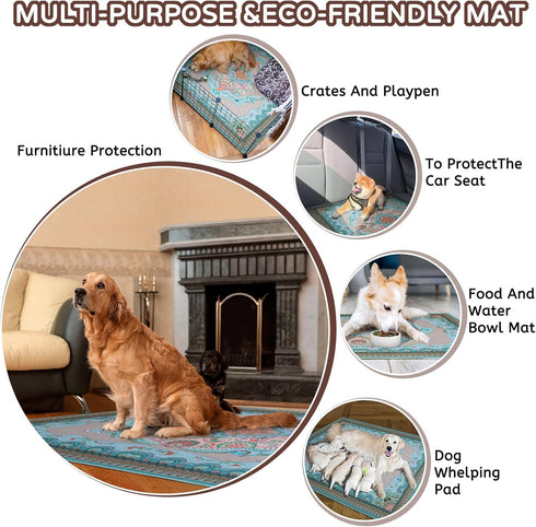 36"x36" 2 Pack 100% Washable Pee Pads for Dogs, Reusable Puppy Pads Pet Training Pads, Super Absorbent, Waterproof Dog