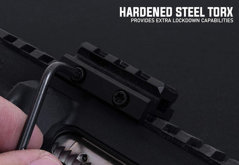 Monstrum Lockdown V3 Picatinny Riser Mount with Recoil Stop Base, 1.5 Inch Length