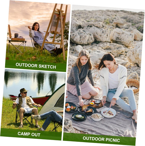 Toddmomy Portable Folding Chair Compact Outdoor Fishing Stool for Camping Travel Picnics Lightweight Space-Saving
