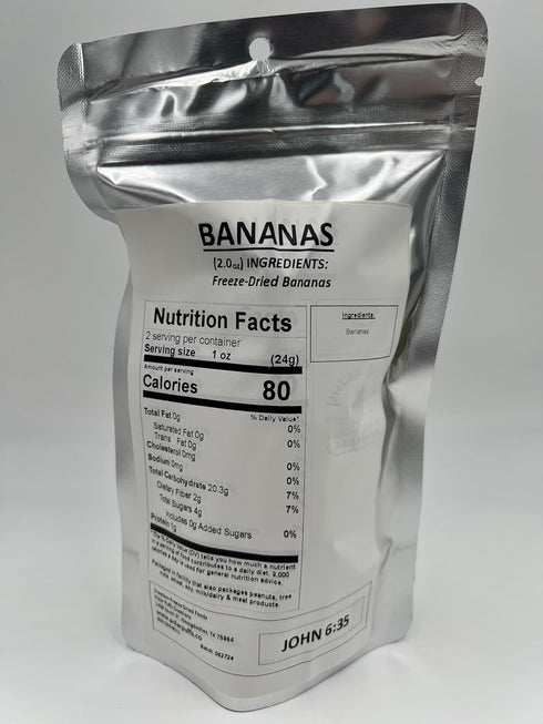 Backpacking, Freedom Freeze-Dried Bananas, Natural Sweet Fruit Snack, Perfectly Sweet, Freeze Dried Fruit, Camping