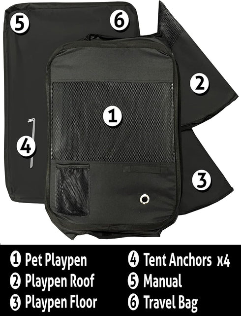 45 45 22" Portable Pet Playpen * * Premium Large Size Puppy Kennel - Best for Small and Medium Size Dogs and Cats
