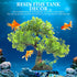 POPETPOP Artificial Aquarium Plant, Plastic Water Plant Tree for Fish Tank Bonsai Ornament and Decor
