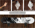 Snowboard Wall Mount with Hooks - Universal Design Snowboard Rack, Space Saver Wall Art (Black & White)