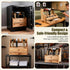 Hossmily Holder,4-Slot Pistol Rack for Gun Safe Real Wood Handgun Rack Handgun Pistol Holder and Rustic Gun Rack