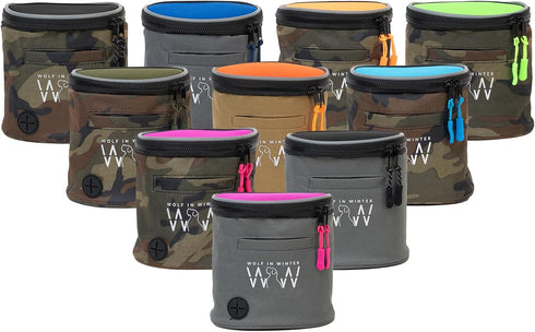 Quickdraw Dog Treat Pouch Training Bag with Poop Bag Dispenser, Clicker Holder and Waist Belt Hands-Free, Reflective