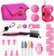 Golf Accessories Kit 20 PCS Gift Set - Golf Towel, Ball Marker, Pins, Cleaner, Pink Balls w/Holder, Alignment Kit