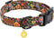 Faygarsle Floral Dog Collar, Soft Fancy Pet Collar with Flower Design for Small Medium Large Dogs, Ideal Black