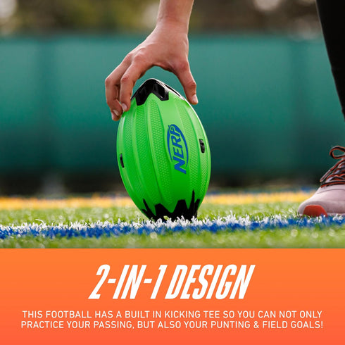 2 1 NERF Vortex Rocket Foam Football - NERF Soft Vortex Rocket Football for Long-Distance Throws - in Design - Throw