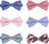 Segarty Dog Bow Tie, 6 PCS Holiday Collar Bulk for Pet Festival Party, Cute Plaid Patterned Neck Wear