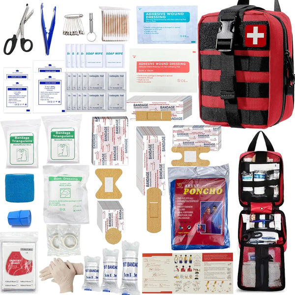 YUKONGAID 293Pcs/set - First Aid Kit Molle Pouches Emergency Survival Kit Suitable for