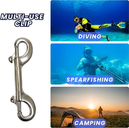 Scuba Choice Deluxe 4" Stainless Steel Double Ended Snap Bolt for Scuba Dive