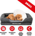 The Dog’s Bed Orthopedic Small Plush Grey Dog Bed, Memory Foam for Pain Relief, Waterproof Washable Cover