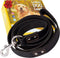 ADITYNA Heavy Duty Leather Dog Leash, 6 ft x 1", Strong and Soft Training Leash for Large Dogs, Black
