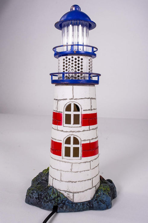 Penn-Plax Deco-Replicas LED Lighthouse Ornament for Freshwater and Saltwater Aquariums