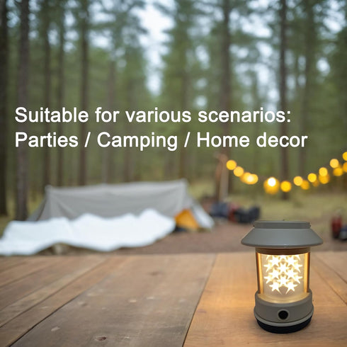 TogloFir 3 1200mAh Camping Light with Stand - Rechargeable Kids Camping Lantern, LED Decorative Lights, Solar and USB-C