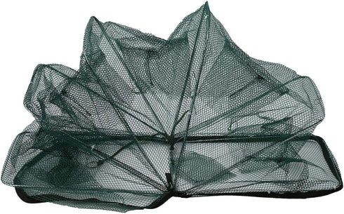 Cyrank 6 Crawfish Trap, Foldable Fishing Bait Trap Holes Hexagon Crab Trap Crawfish Fishing Net Portable Minnow Trap