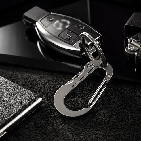 Titanium Carabiner Clip, Multifunctional Keychain with Keyring, Cool Gadget for Daily Use