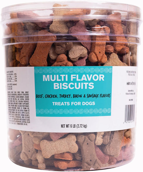 Multi Flavored Dog Biscuits, 6lb. Tub