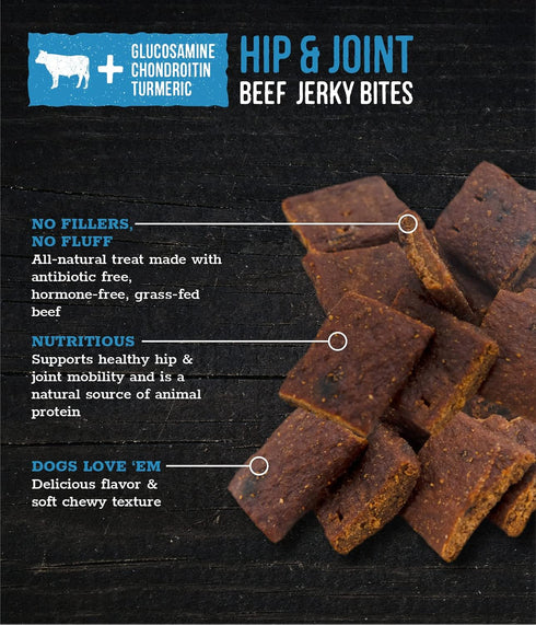 Wholesome Pride Functional Dog Hip & Joint Support Beef Recipe Jerky Bites - 8 oz