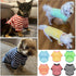 6 Pieces Dog Striped T-Shirt, Breathable Pet Apparel, Colorful Puppy Sweatshirt for Small to Medium Dogs (L)