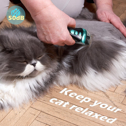 5-in-1 Trimmer Cat Clippers for Grooming with Blade, Cat Grooming Kit Cordless Rechargeable Hair Detachable Stainless