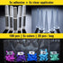 zetpo 100 pcs Cat Nail Caps with Adhesives and Applicators, M, Purple, Blue, Sky Blue, Turquoise