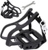 Bike Pedals with Toe Cages for Regular or Clipless Shoes, 9/16'' Spindle,