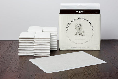KOCHO Ultra Absorbent Charcoal Pads | 6-Layered, Regular 17.7" X 23.6" | Odor-Eating Puppy Quick-Dry Pee Pads, 44 Pack