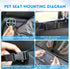 Hammock Dog Car Seat Cover for Front Seat with Dashboard Door Protector Detachable Washable Pet Seat Travel Cushion