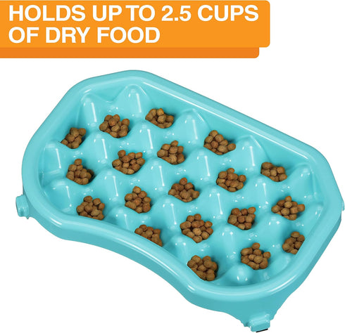 Neater Pet Brands - Neater Slow Feeder Dog Bowl - Fun, Healthy, Stress Free Design Helps Stop Bloat (2.5 Cup,