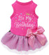 Fitwarm It's My Birthday Dog Dress - Dog Birthday Dress with Bowknot, Clothes for Small Dog Girl, Funny Pet Outfit,