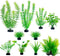 Artificial Aquarium Plants, 10PCS Realistic Plastic Fake Plants for Fish Tank Decoration
