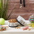 Bone Dry Pet Bowl Collection Ceramic Set, Small, Marble, 2 Count, White