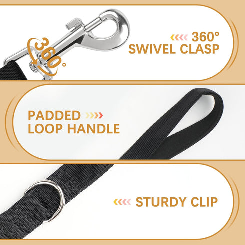 PrimePets Long Dog Leash 30 Feet, Dog Accessories, Training Leash with Pet Obedience Recall Training Clicker