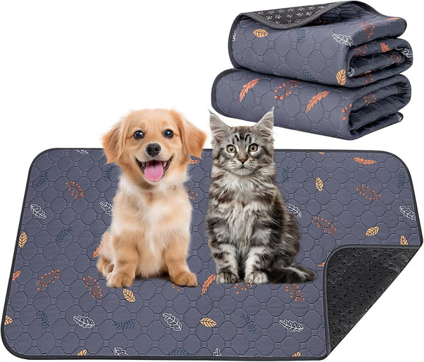 SUJF Washable Pee Pads for Dogs, 2 Pack Absorbent Reusable Puppy Pads Dog