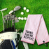 Swing Swear Repeat Embroidered Pink Golf Towel, Funny Golf Towel for Golf Bag, Gift for Golfer