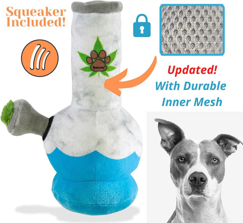 Puppy Chiefer 3000 Funny Dog Toys, Plush Squeaky Weed for Medium, Small, Large Dogs, Cute Birthday Gifts