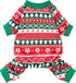 Fitwarm Dog Christmas Outfit, Red Green Pajamas for Small Dogs, Ugly Sweater for Boy Girl, Cat PJS