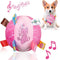Letalong Dog Squeaky Plush Toy with Straps, 6-Inch Soft Stuffed Ball with