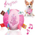 Letalong Dog Squeaky Plush Toy with Straps, 6-Inch Soft Stuffed Ball with