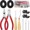 Glove Relacing Kit for Baseball or Softball Mitts - Includes 2 Strips, 4 Pcs Glove Locks, 5 Pcs Lacing Tools