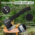 Freelander 13" Camping Axe Multifunctional Survival Hatchet with Whistle, Folding Saw, ABS Sheath for Outdoor Hiking