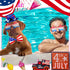 Dog Independence Day Costume, 3PCS 4th July Hat, USA Stars Sunglasses, American Flag Bow Tie Collar for Medium Large
