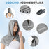 CHEMLUK 2 Packs Cooling Hoodie Towel: Cooling Towels for Neck and Face, Quick-Dry Absorbent Soft Breathable Sweat Neck