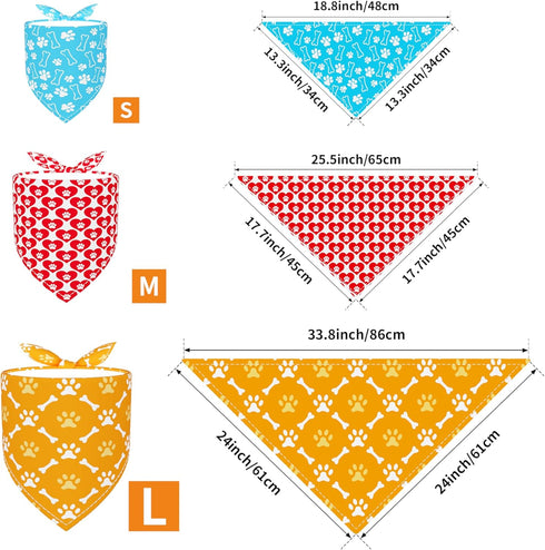50 Pack Set PET SHOW Paw Pattern Small Dog Bandanas Bulk XS Washable Puppy Girl Boy Triangle Bibs Kerchief Cats Scarves