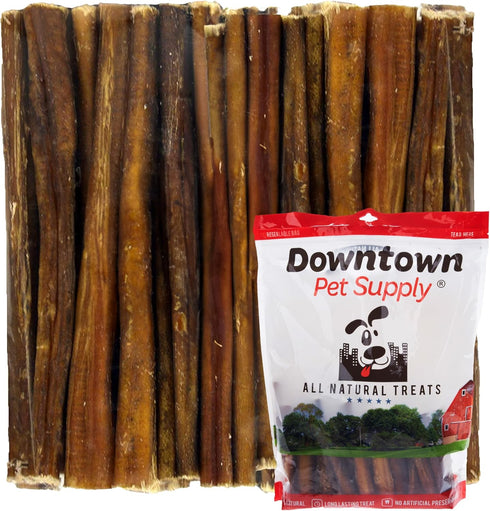 Downtown Pet Supply Bully Sticks for Dogs, Junior Size (6", 12-Pack) Rawhide Free Chews